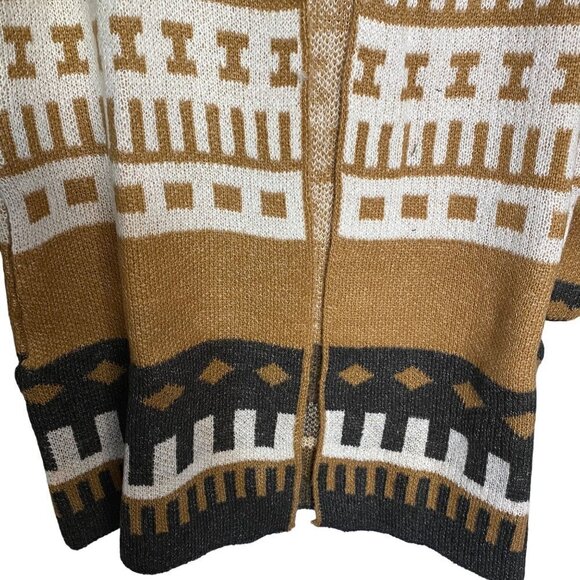 Love by Design Apollo Hooded Aztec Tribal Pattern Cardigan Size Medium - Picture 5 of 12